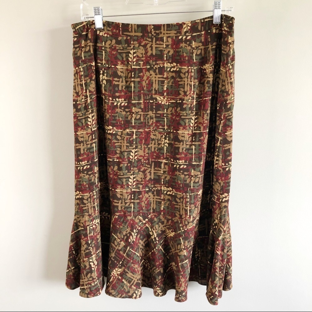 LOFT | Printed Trumpet Style Skirt Sz 8 - Picture 5 of 6